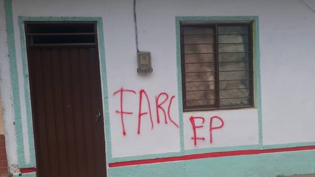 Los escritos fueron realizados en horas de la noche, sin que las autoridades se percataran de la situación. Foto: Cortesía Sucesos Cauca