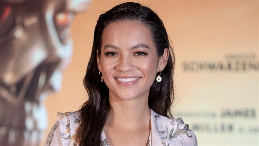 Natalia Reyes en rueda de prensa de la película Terminator: destino oculto. Foto: Colprensa/20th Century Fox