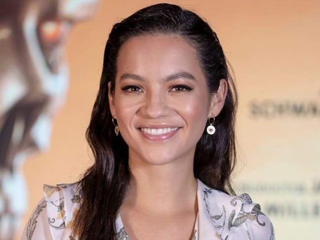 Natalia Reyes en rueda de prensa de la película Terminator: destino oculto. Foto: Colprensa/20th Century Fox