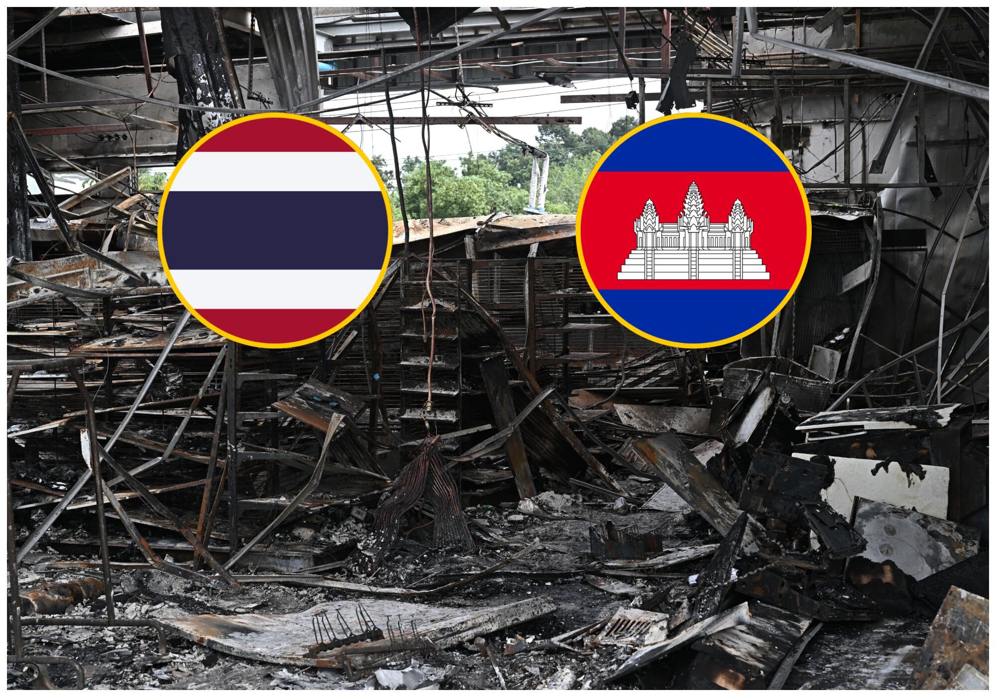 Tailandia y Camboya se siguen atacando y hay temor por posible guerra. Foto: AFP.