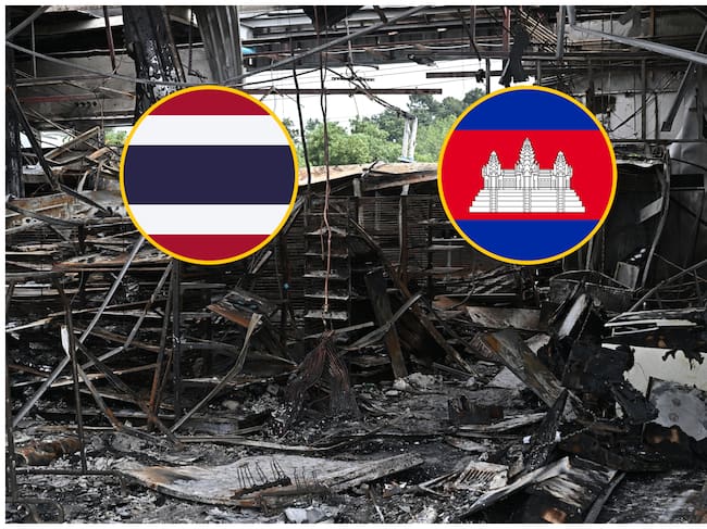 Tailandia y Camboya se siguen atacando y hay temor por posible guerra. Foto: AFP.