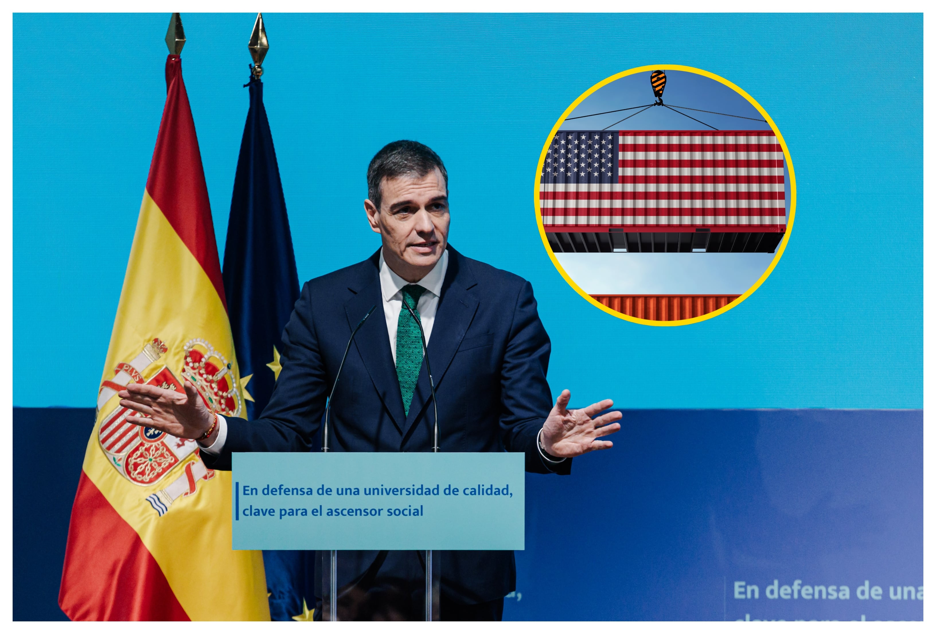 Pedro Sánchez y aranceles EE.UU. Foto: Carlos Lujan/Europa Press via Getty Images.