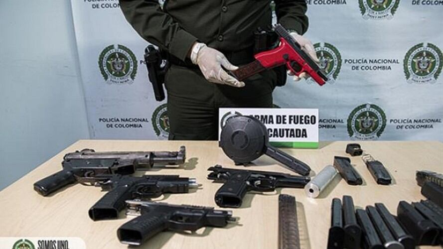 Las autoridades investigan el destino de este material de guerra . Foto: Cortesía Policía