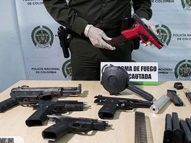 Las autoridades investigan el destino de este material de guerra . Foto: Cortesía Policía