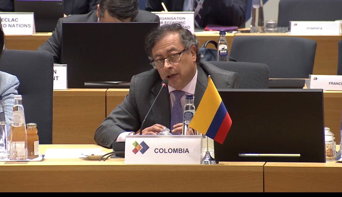 Gustavo Petro en la cumbre Celac - UE. Foto: Suministrada