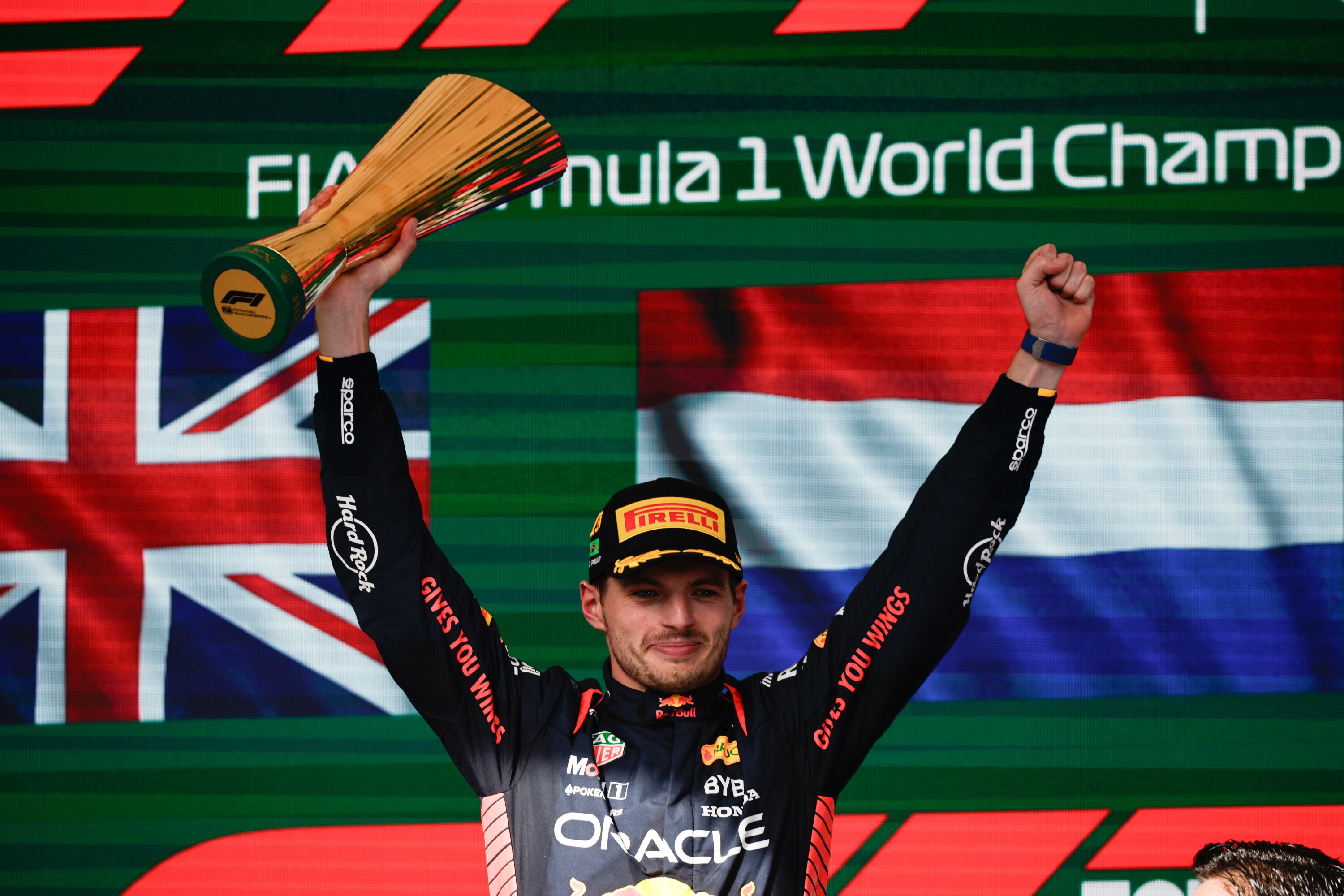 El piloto holandés Max Verstappen en el gran premio de Brasil. EFE/ Isaac Fontana