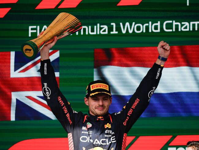 El piloto holandés Max Verstappen en el gran premio de Brasil. EFE/ Isaac Fontana