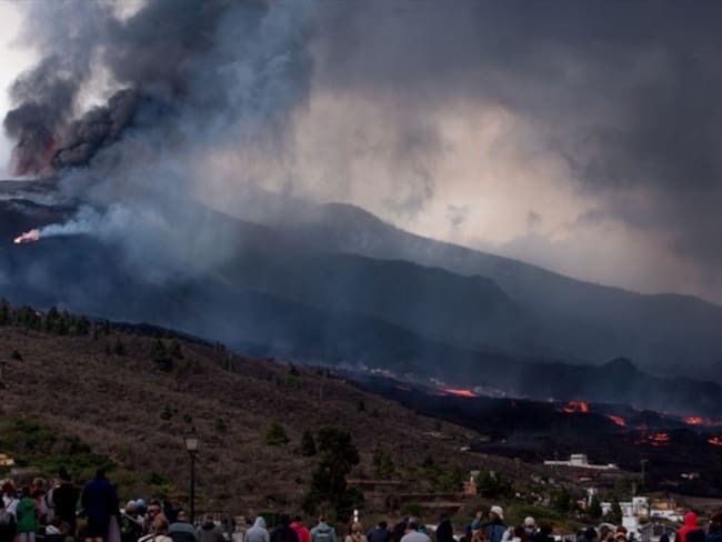 La reactivación del volcán canario de Cumbre Vieja ha originado 184 terremotos en la isla . Foto: Arturo Jimenez/Anadolu Agency via Getty Images