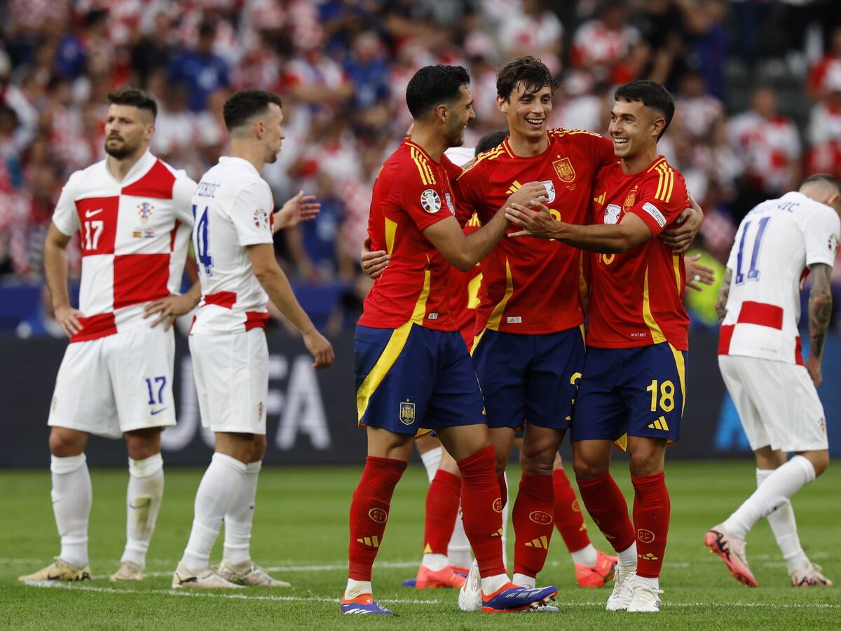 España debutó con goleada 3-0 ante Croacia en la Eurocopa 2024