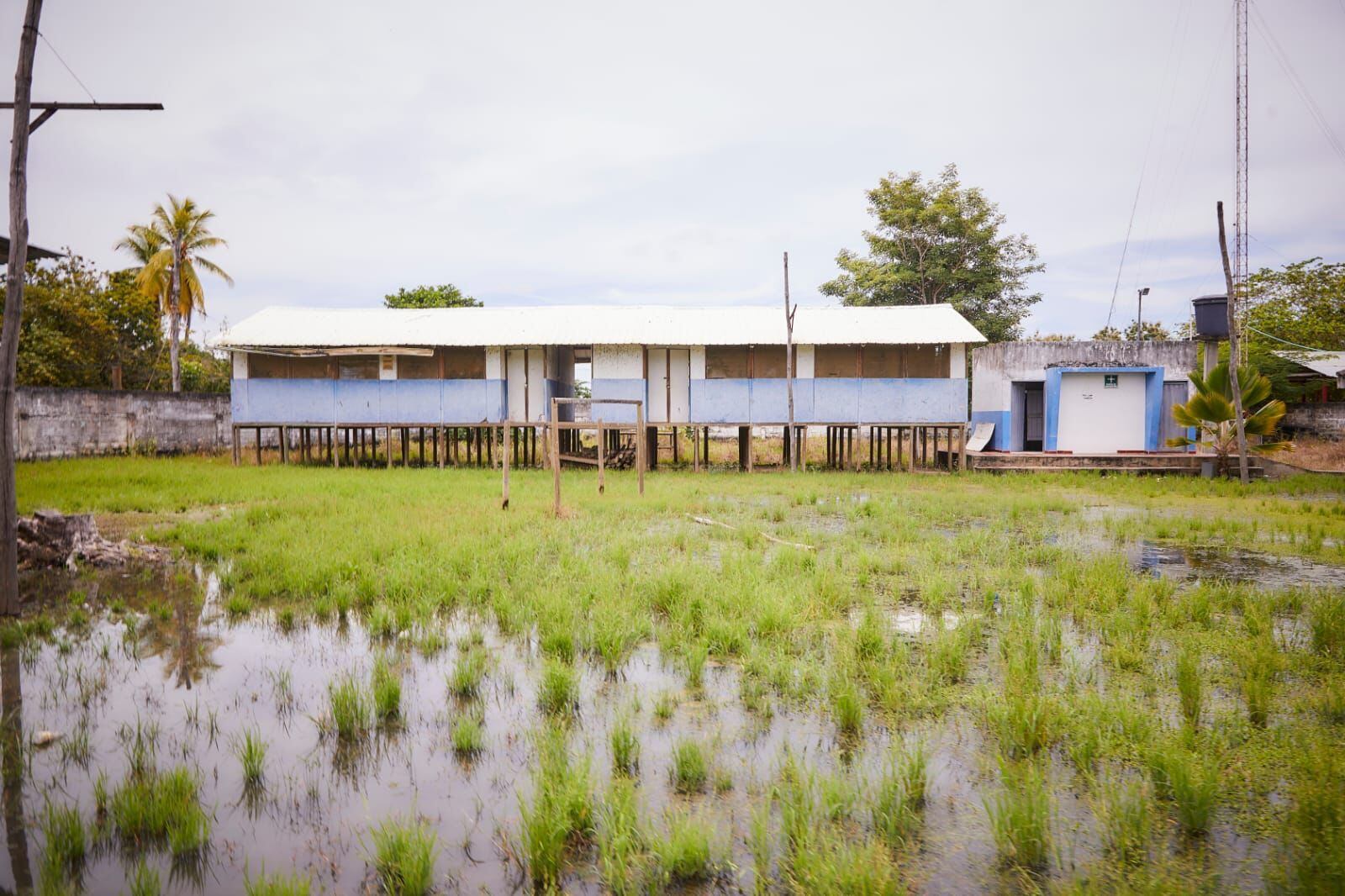 Colegio inundado en Lorica, Córdoba. Foto: Defensoría del Pueblo.  