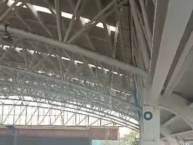 Fuertes lluvias afectaron el Coliseo Mayor en Santa Marta