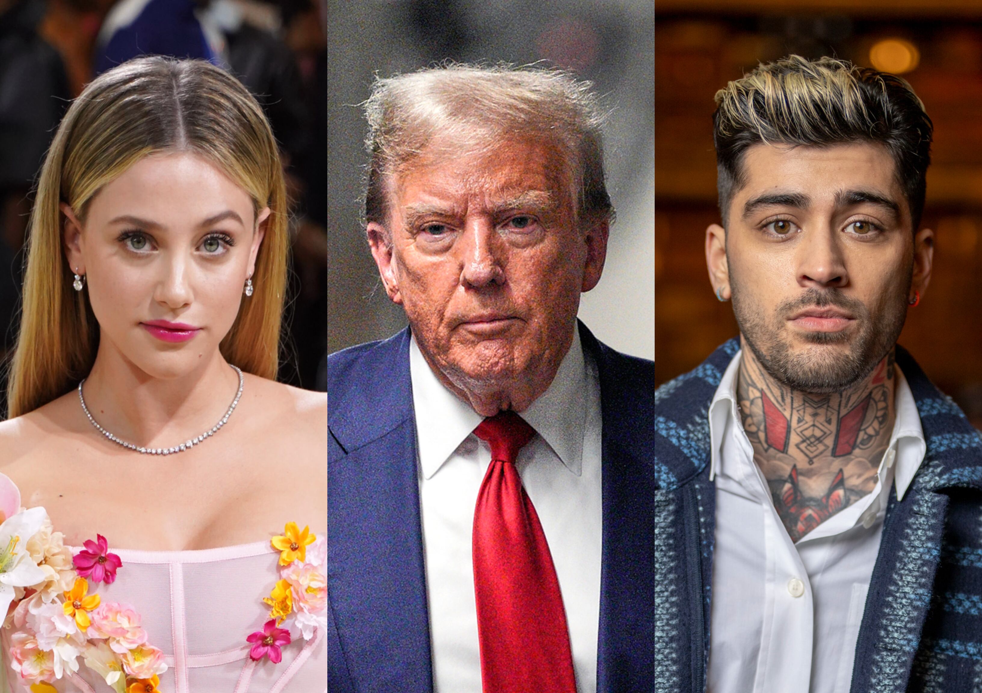 Lili Reinhart, Donald Trump y Zayn Malik | Fotos: GettyImages