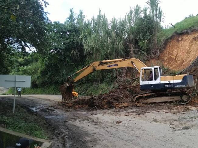 Km 94 de la vía Popayán - Mojarras. Foto: Twitter @InviasOficial