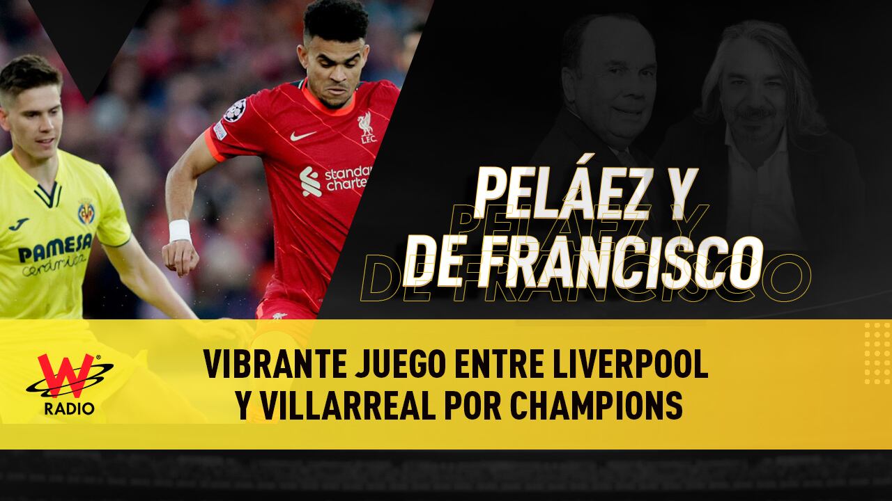 Luis Díaz en el partido entre Liverpool y Villarreal por Champions League