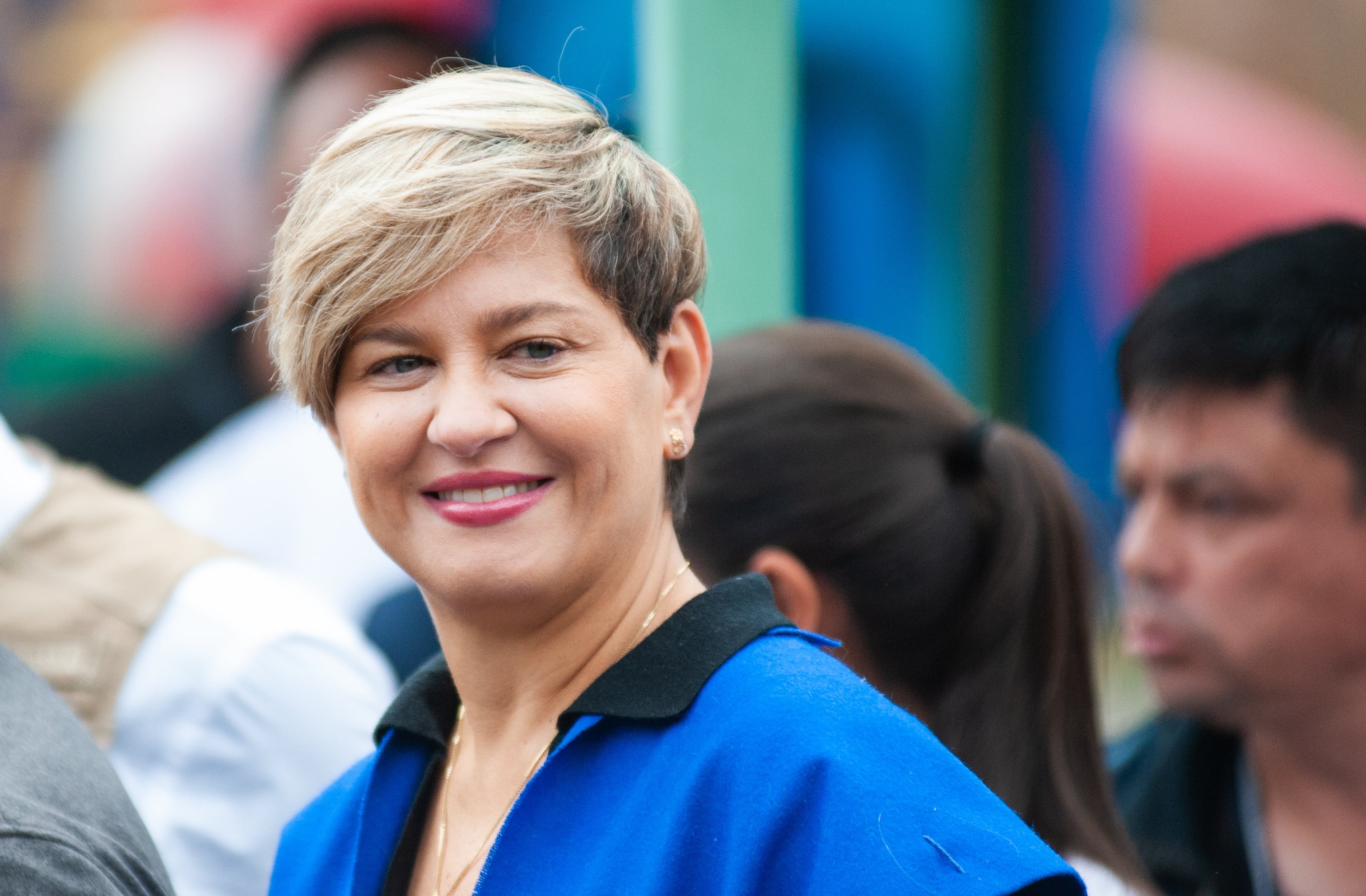 Veronica Alcocer wife of Gustavo Petro  during the second round of presidential elections in Bogota, Colombia on June 19, 2022.  (Photo by: Chepa Beltran/Long Visual Press/Universal Images Group via Getty Images)