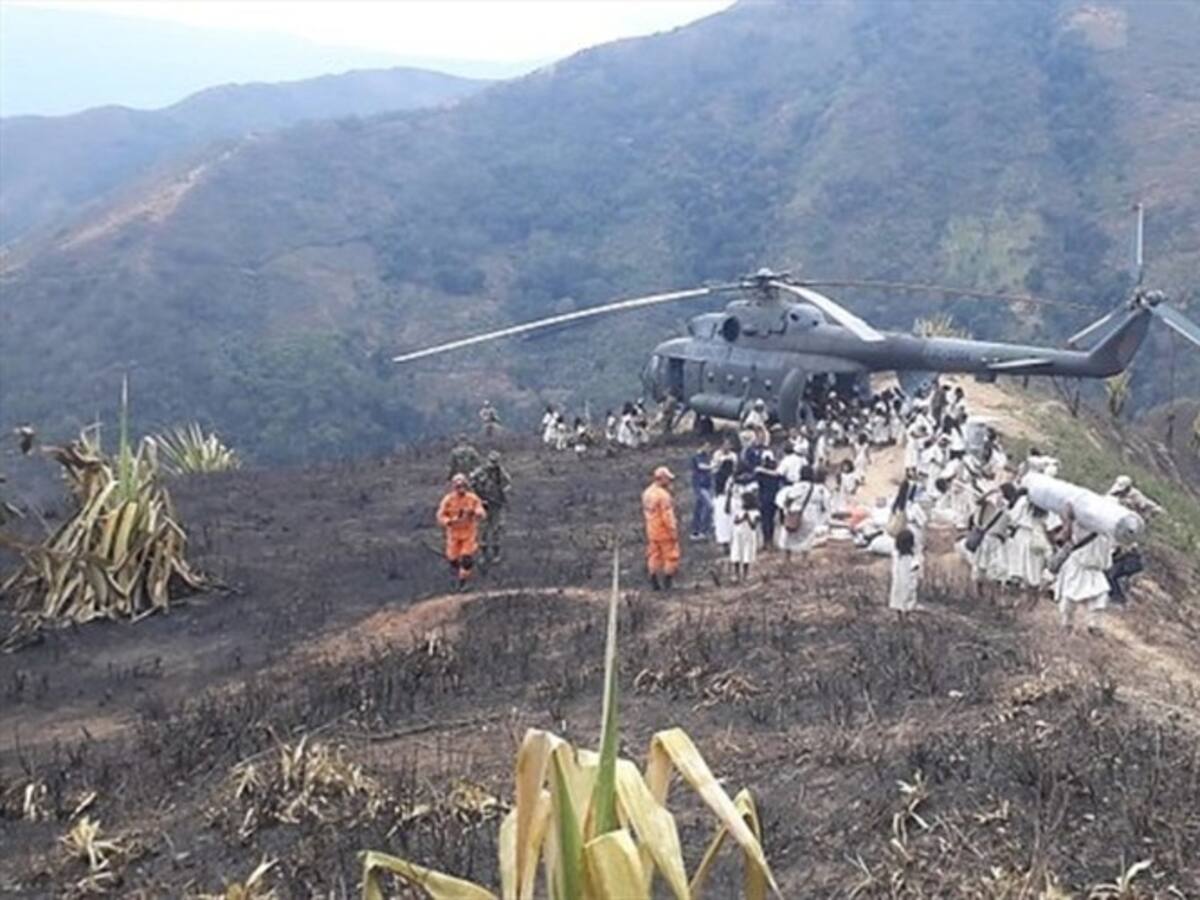 Controlan incendios forestales en la Sierra Nevada de Santa Marta