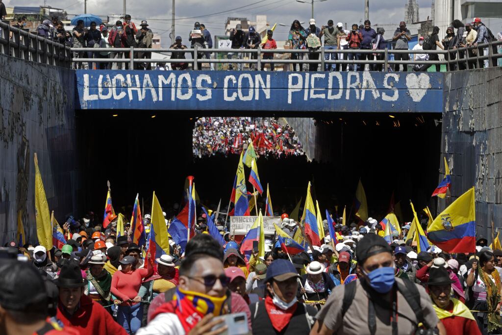Manifestaciones en Ecuador. (Photo by Ana Vega/Anadolu Agency via Getty Images)