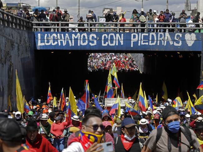 Manifestaciones en Ecuador. (Photo by Ana Vega/Anadolu Agency via Getty Images)