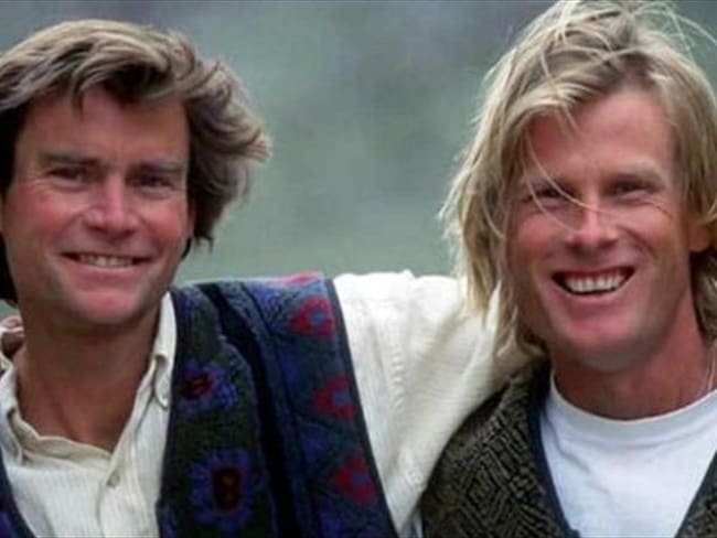 Alex Lowe y Daniel Bridge desaparecieron el 5 de octubre de 1999 cuando intentaban ascender al pico del monte Shishapangma, en el Tíbet. Foto: BBC Mundo.