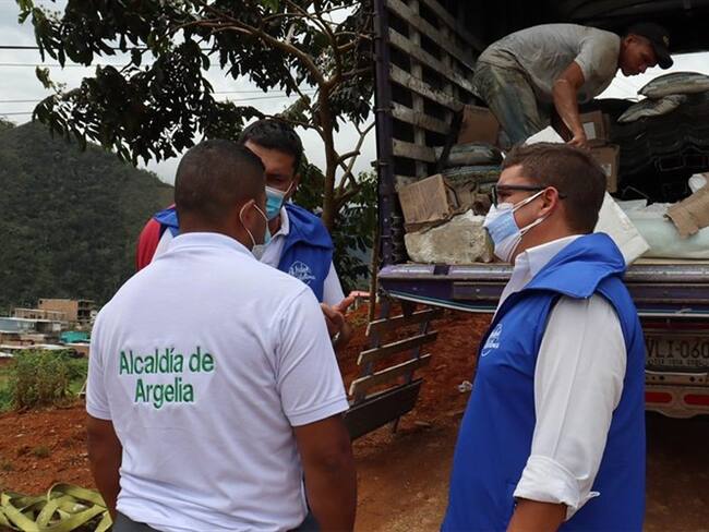 Atienden a familias afectadas por combates en zona rural de Argelia, Cauca
