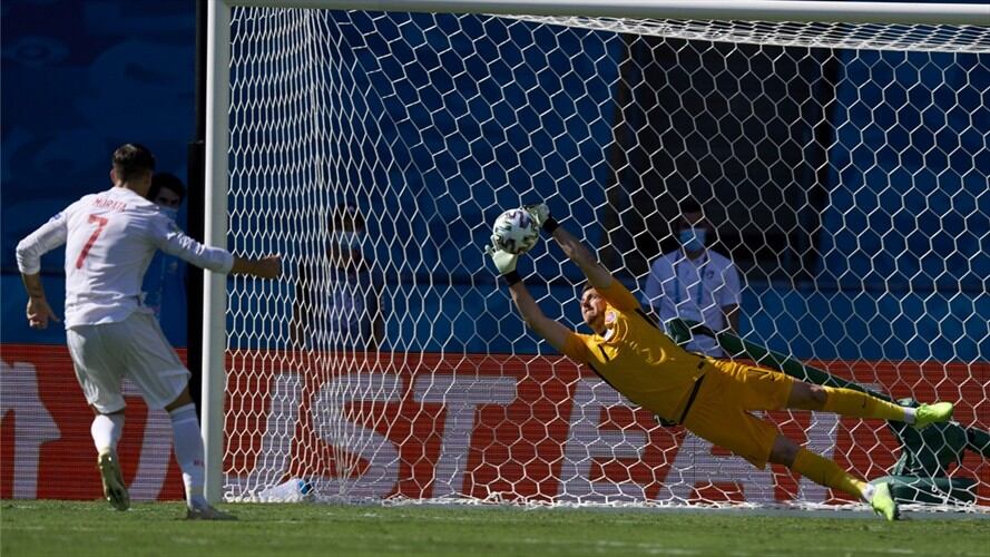 Álvaro Morata falló penal ante Eslovaquia en la Eurocopa. Foto: Diego Souto/Quality Sport Images/Getty Images