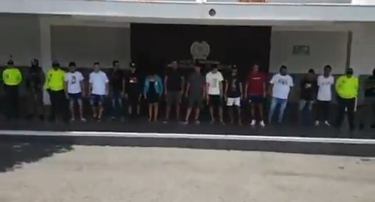 Capturan en el Área Metropolitana de Cúcuta a ocho presuntos integrantes del Tren de Aragua. / Foto: Policía Nacional.