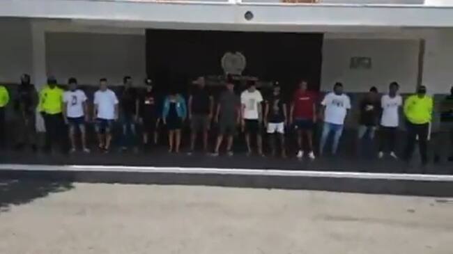 Capturan en el Área Metropolitana de Cúcuta a ocho presuntos integrantes del Tren de Aragua. / Foto: Policía Nacional.