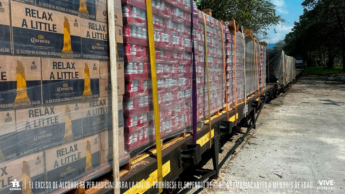 Bavaria apuesta a la reactivación férrea en Colombia: transportará toneladas de productos