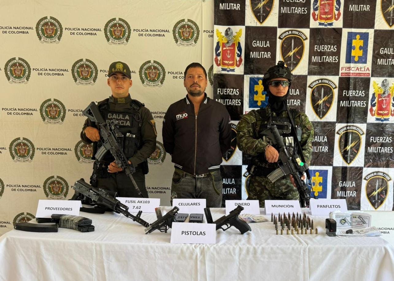Ejército captura al segundo cabecilla de finanzas del GAO-r Joaquín González. Foto: Suministrada.