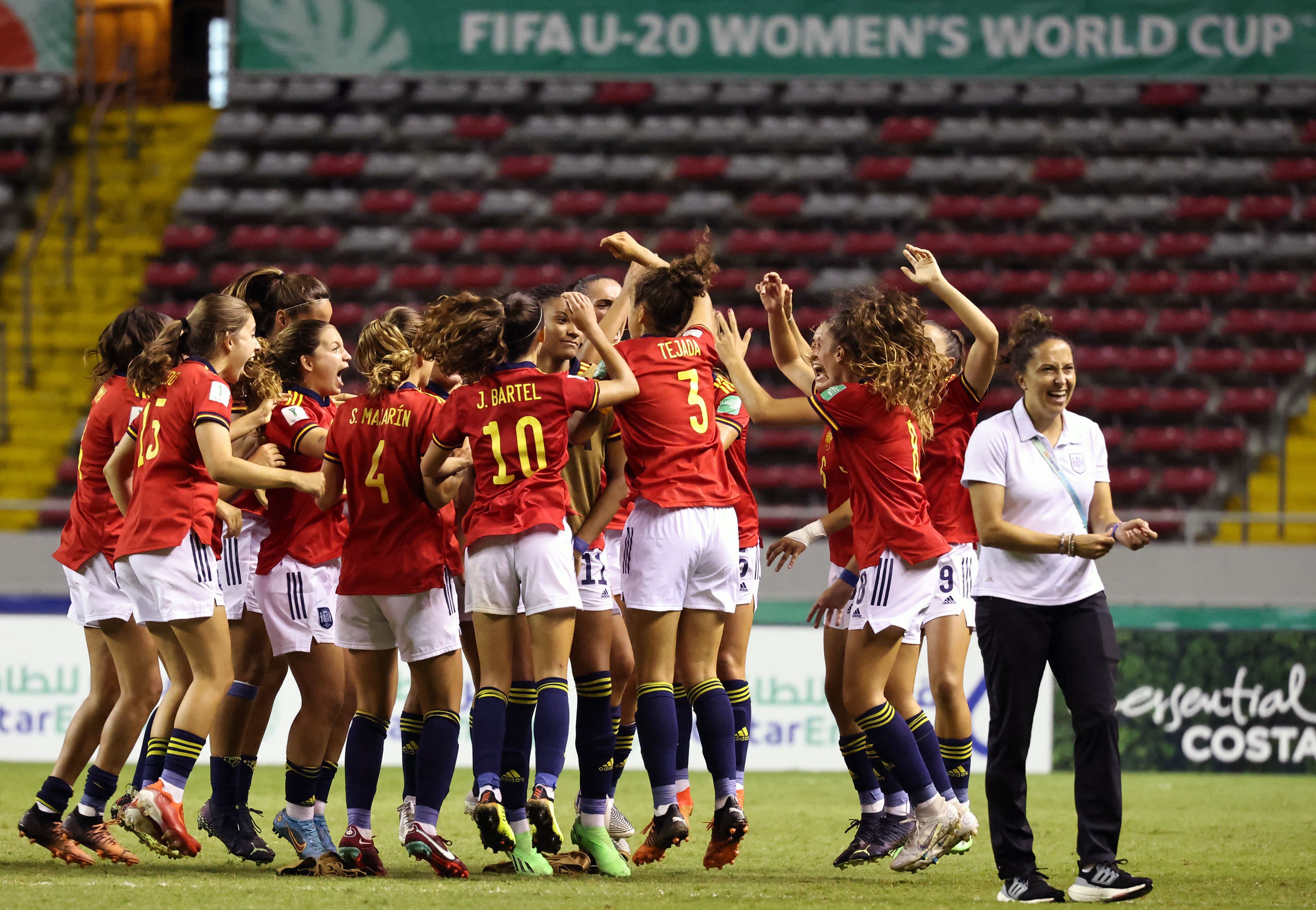España en el Mundial Femenino Sub-20 en Costa Rica. (Photo by Randall CAMPOS / AFP) (Photo by RANDALL CAMPOS/AFP via Getty Images)