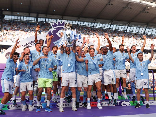 Manchester City, campeón de la Premier League 2023/2024. 19 de mayo de 2024. Foto: Naomi Baker/Getty Images.