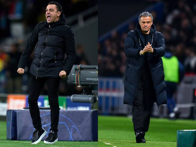 Xavi y Luis Enrique. Fotos tomadas de Getty Images.