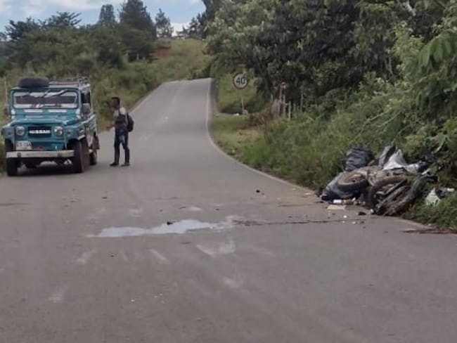 Accidente de tránsito en Cauca. Foto: Cortesía.