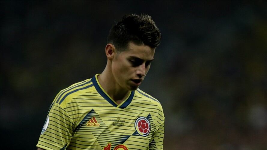 Futbolista James Rodríguez con la Selección Colombia. Foto: Colprensa - Diego Pineda