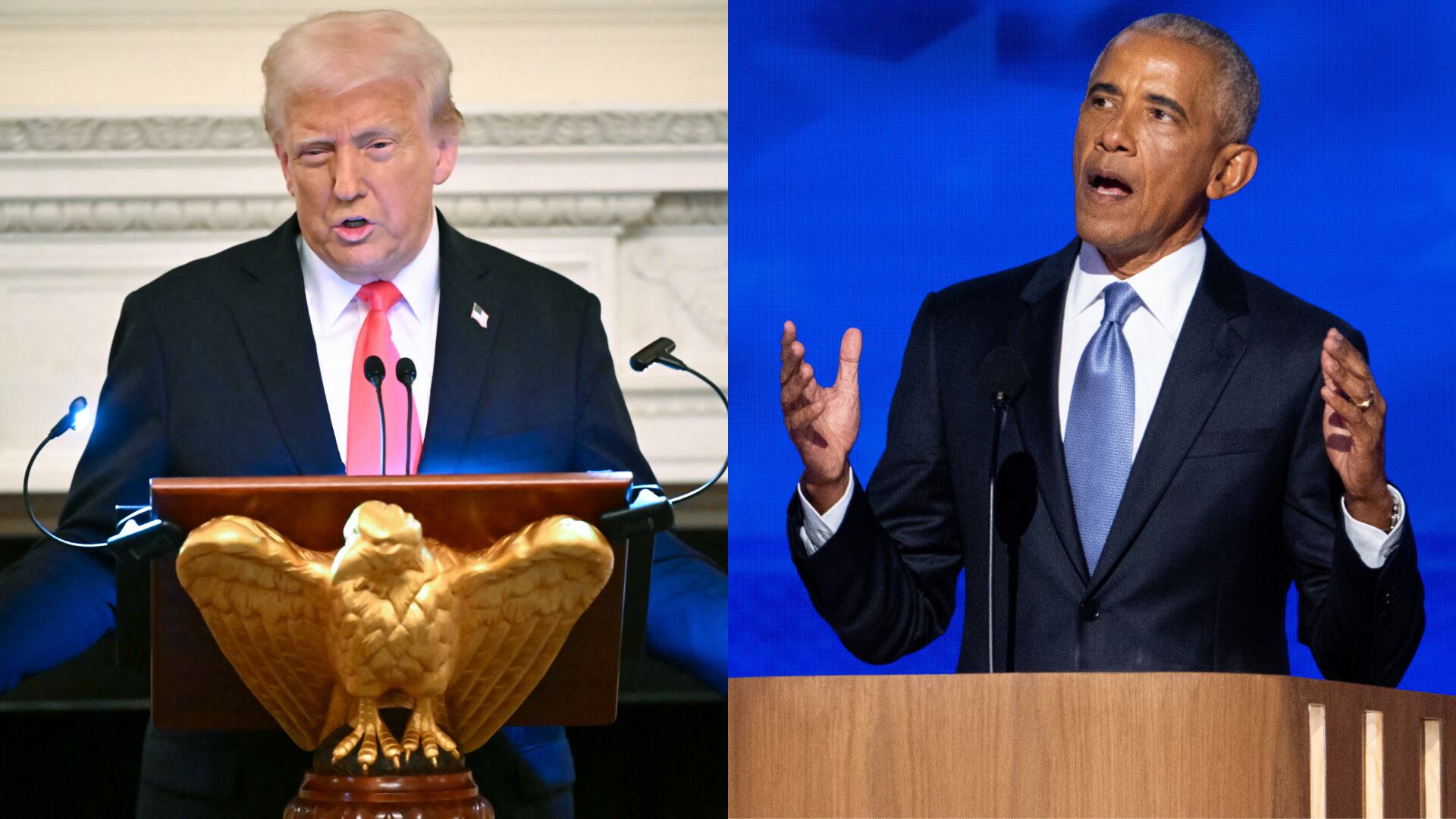 Barak Obama. FOTO: Bill Clark/CQ-Roll Call, Inc via Getty Images — Donald Trump. FOTO:  MANDEL NGAN/AFP via Getty Images