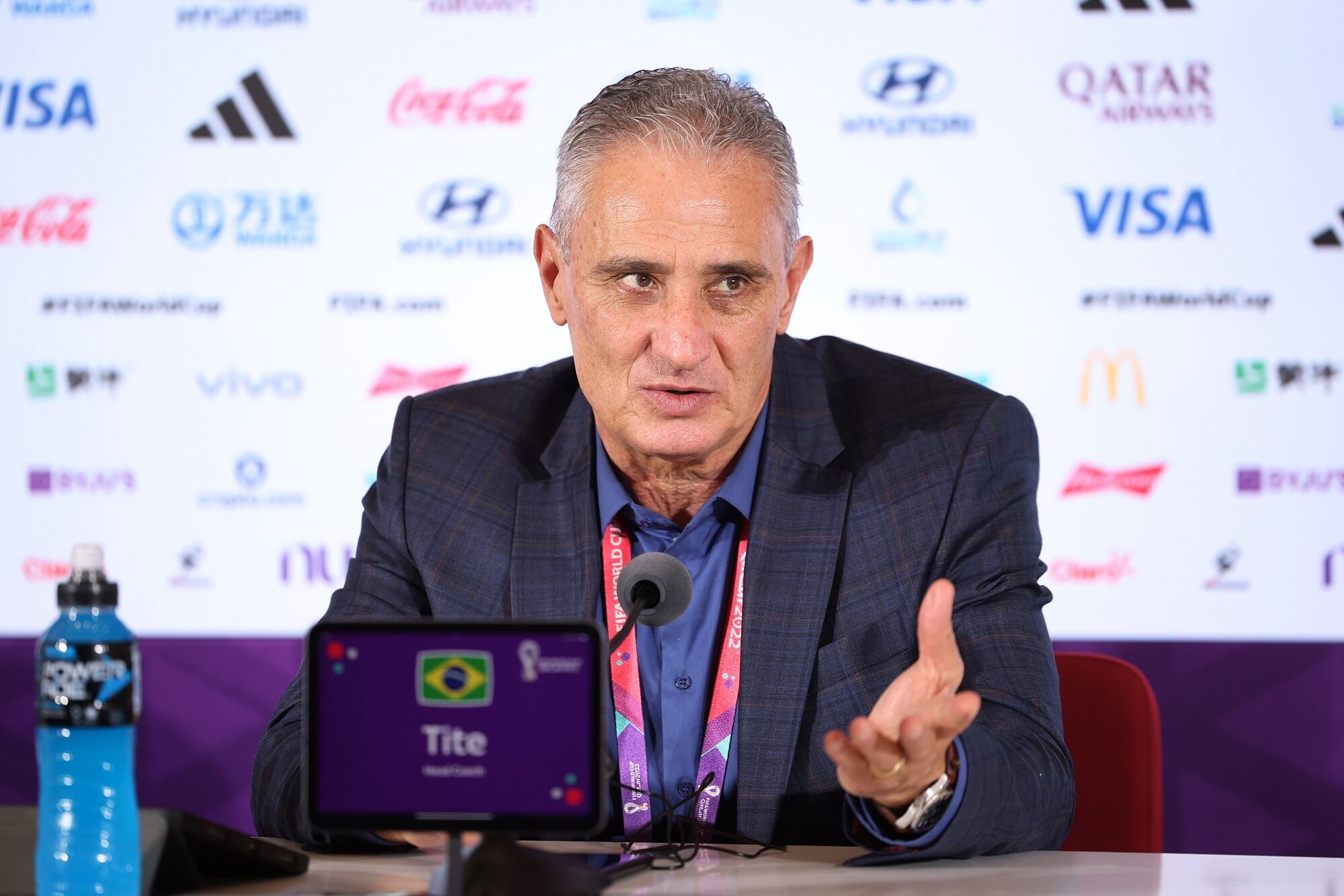 Tite. (Photo by Hector Vivas - FIFA/FIFA via Getty Images)