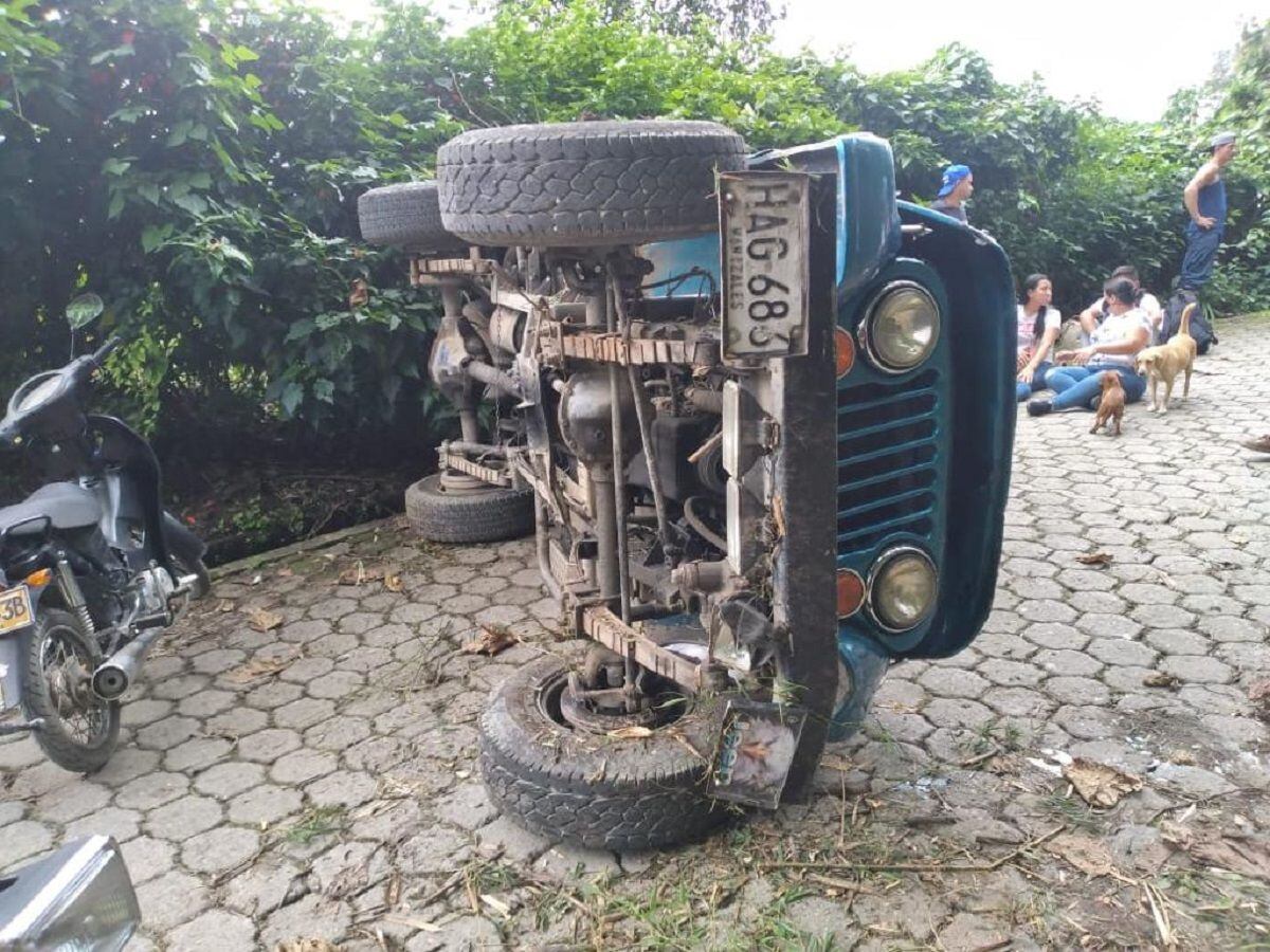 Varias personas resultaron heridas en dos accidentes en Manizales. Crédito: Alcaldía de Manizales.