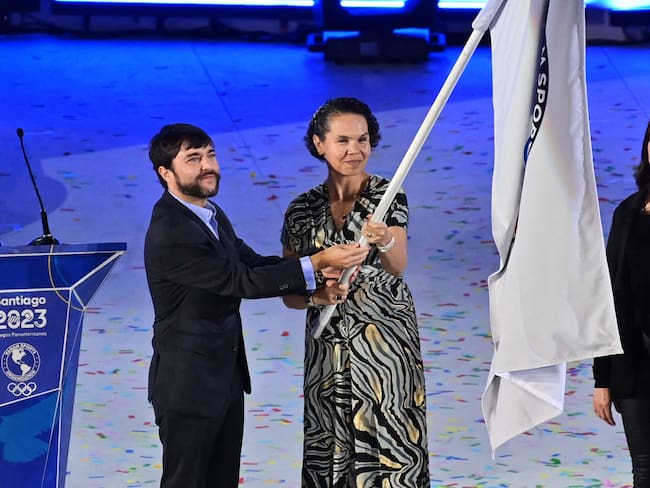 Jaime Pumarejo y la ministra Astrid Rodriguez