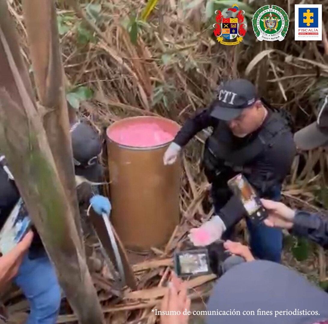 Hallan explosivos de alto poder en el oriente de Cali. Foto: Cortesía  Fiscalía