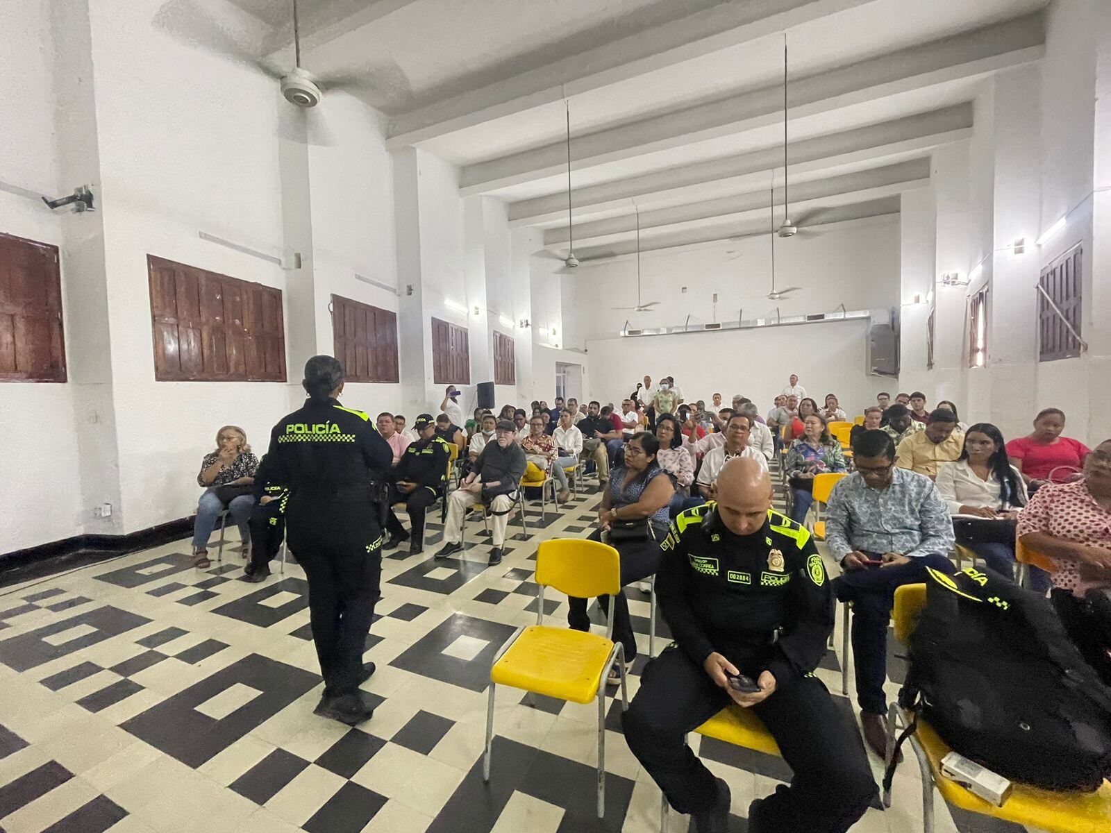 Reunión de rectores y Policía. Foto: Policía Metropolitana de Santa Marta.