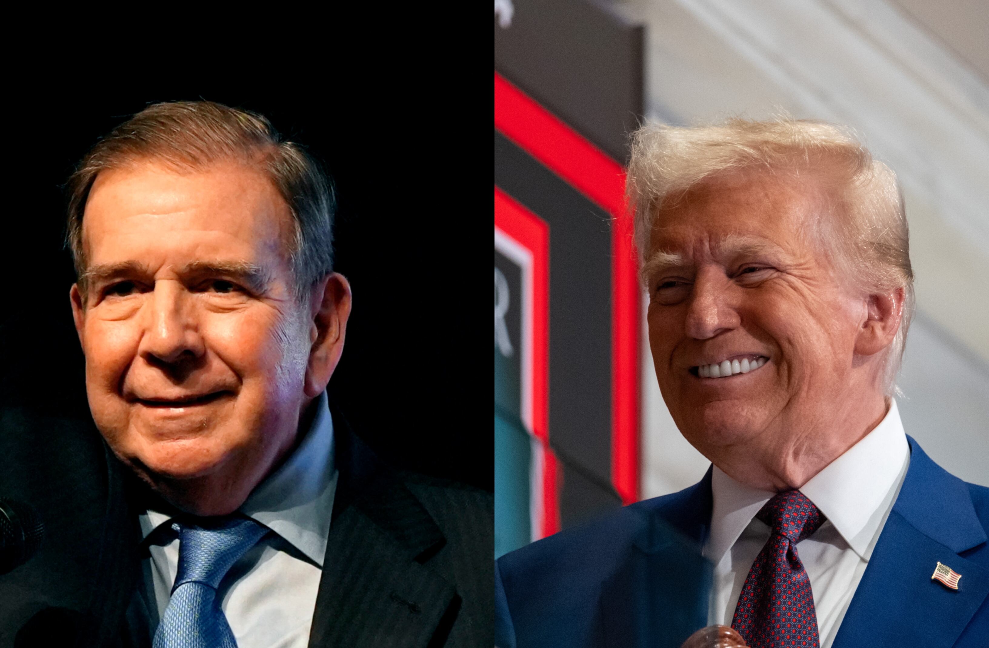 Edmundo Gonzalez y Donald Trump de Getty Images.