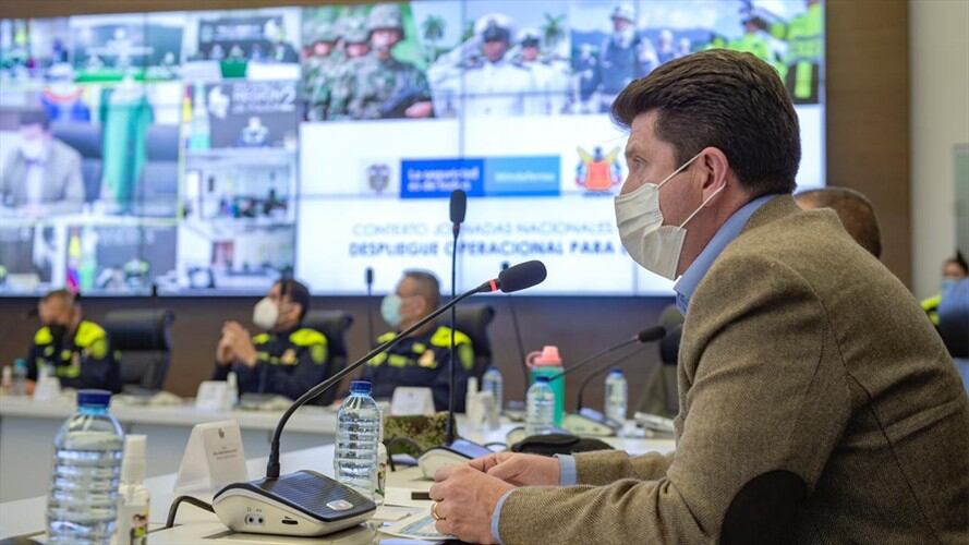 Más de 46 hombres garantizarán el orden público durante este 7 de agosto . Foto: Cortesía Ministerio de Defensa
