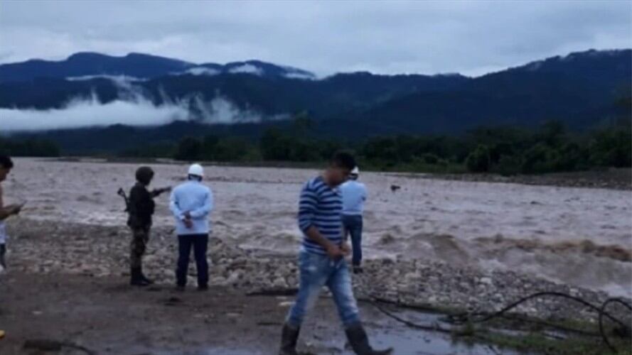 Alerta roja en el río Cobaría . Foto: Gestión del Riego Boyacá
