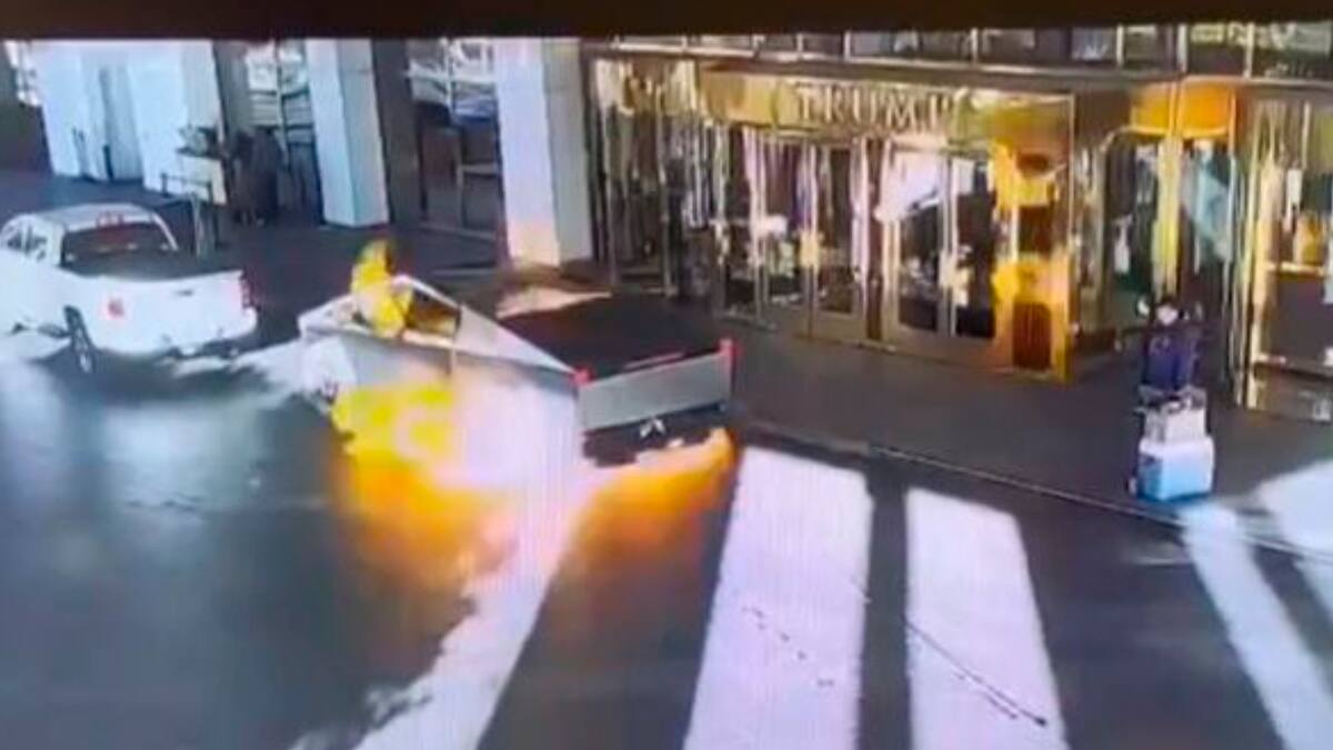 Explosión de un vehículo Tesla frente a un Trump Hotel en Las Vegas deja un muerto y siete heridos