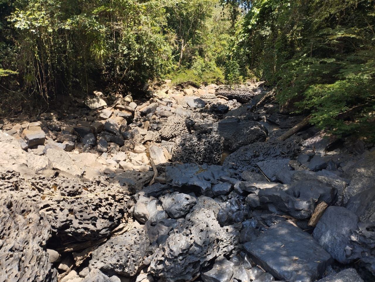 Hay alerta ante la disminución del caudal del río Oibita en Santander. Foto: Suministrada