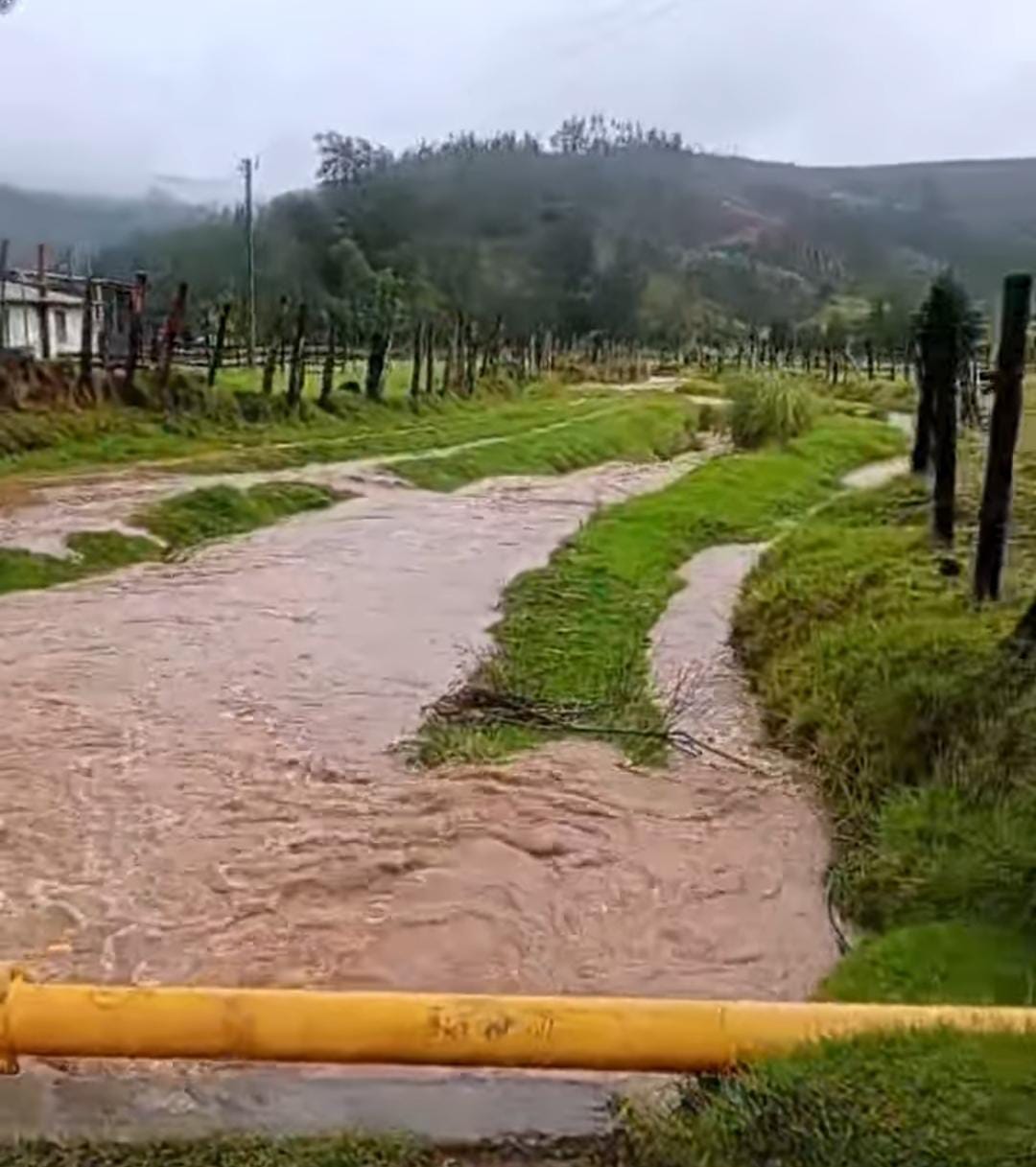 Las fuertes lluvias en el municipio de Floresta, Boyacá, derivaron en inundaciones en gran parte de los cultivos en este sector del departamento / Foto: Suministrada.