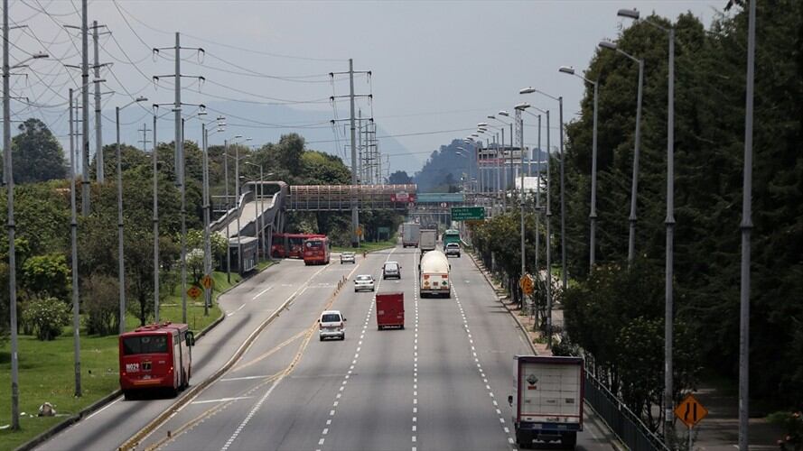 Obras del Corredor Verde de la Séptima, ALO Sur y accesos Norte. Foto: Colprensa - Álvaro Tavera