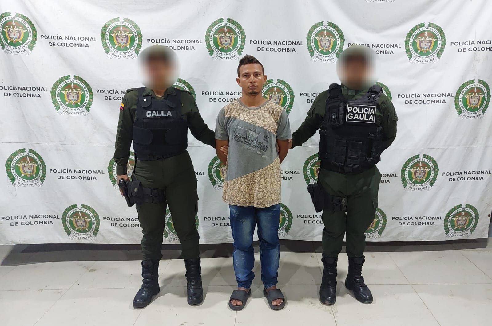 Capturan a hombre señalado de extorsionar a comerciantes en Planeta Rica, Córdoba. Foto: Gaula.