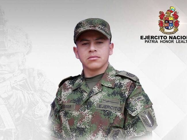Juan David Estrada Suárez, soldado profesional secuestrado en el Cauca. Crédito: Ejército Nacional