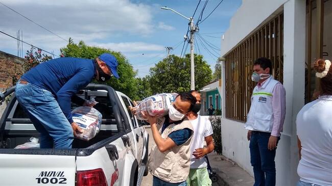 Críticas por entrega de mercados de la UNGRD en Cúcuta. Foto: Cortesía